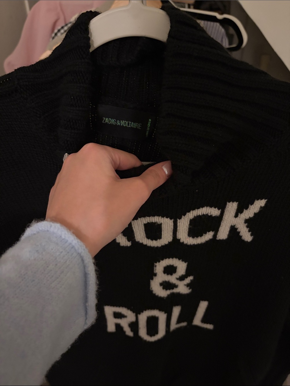 Zadig & Voltaire woman’s Black 'Rock & Roll' Knit Sweater